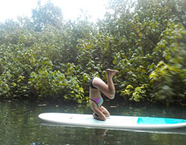 yoga on the paddleboard